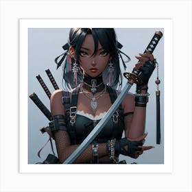 Samurai Girl 1 Art Print