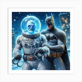 Batman And Iceman 4 Art Print