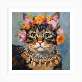 Tilly the naughty Tortie Art Print