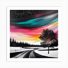 Aurora Night Sky 2 Art Print