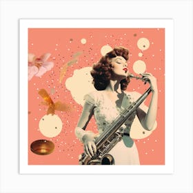 Saxophone Girl Art Print