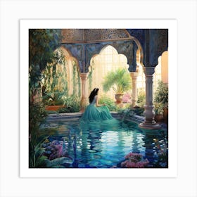 Princess In A Moroccan Garden Art Print