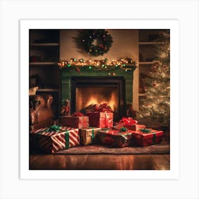 Christmas In The Living Room 27 Art Print