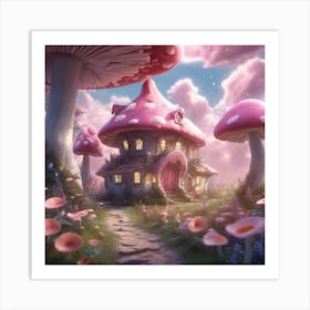 522423 Masterpiece, Dream Forest, Summer Pink Mushroom Ho Xl 1024 V1 0 1 Art Print