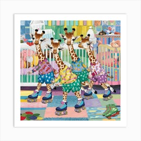 A Whimsical And Colorful Illustration Of Baby Gira 0m0rhqq9rcit7usotehzdw Ytvhm5zwr6imw4l3 0 Qw Art Print