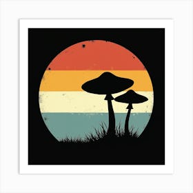 Rainbow Mushrooms Art Print