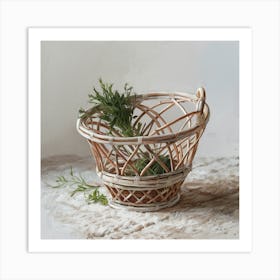 Basket Of Herbs 2 Art Print