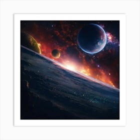 Planets In Space Art Print