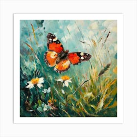 Butterfly In The Meadow Art Print