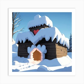 Snow House Art Print