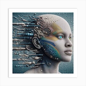 Futuristic Woman 26 Art Print