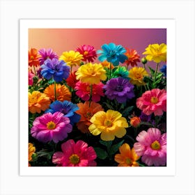 Colorful Flowers 1 Art Print