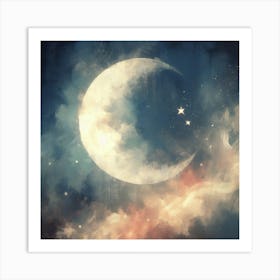 Moon In The Sky Art Print