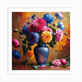 Dahlias 3 Art Print