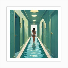 Default A Quick Dip Hallway Art Print 2 Art Print