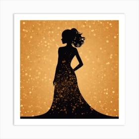 Silhouette Of A Woman 5 Art Print