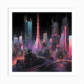 Futuristic Cityscape 7 Art Print