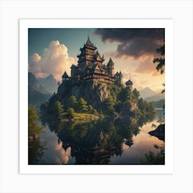 Castle On The Lake Art Print