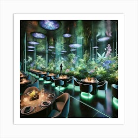 A Luxurious, High Tech Dining Experience Inspired Art Print