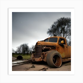 Old Rusty Truck 1 Art Print