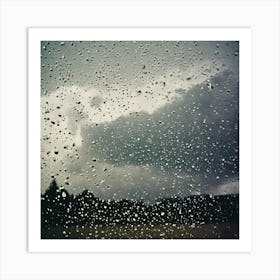 Raindrops On A Window Art Print