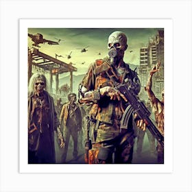 Zombies In The City 1 Art Print