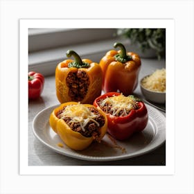 Stuffed Peppers Art Print