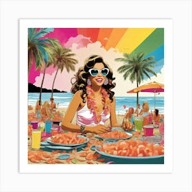 Hawaiian Girl Art Print