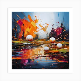 Golf Balls Art Print