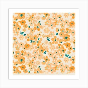 Orange Flowers 1 Art Print