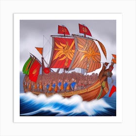 Viking Ship 2 Art Print