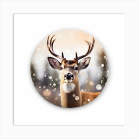 Deer frame Art Print