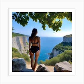 Cliffs And Sea Art Print