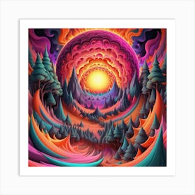 Psychedelic Forest Art Print