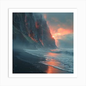 Sunset In Iceland Art Print