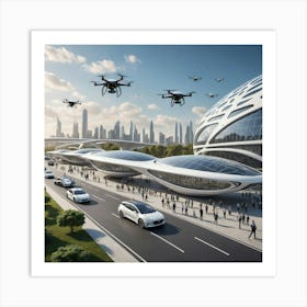 Futuristic Cityscape 45 Art Print