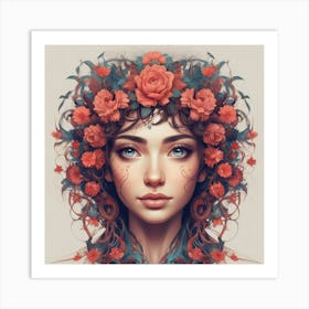 Flower Girl Art Print