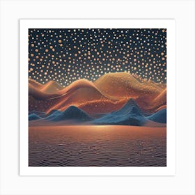 Desert lights Art Print