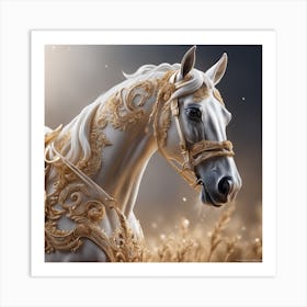 Gold Horse Art Print