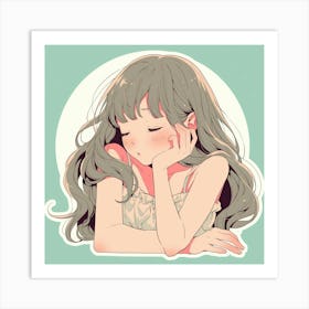 Anime Girl Art Print