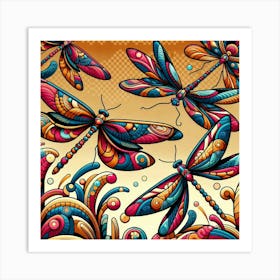 Dragonflies 3 Art Print