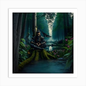 Dwarves In The Forest Art Print