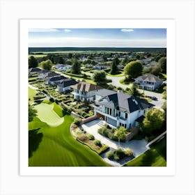 Aerial View Of A Golf Course 2 Art Print