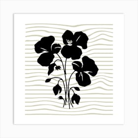 Black And White Flowers Art Print