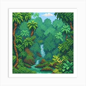 Pixel Jungle 1 Art Print