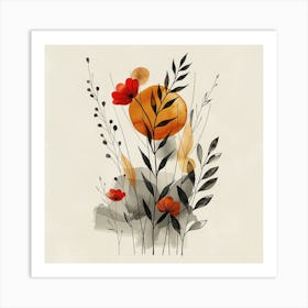 Watercolor Flower Painting 1 Art Print