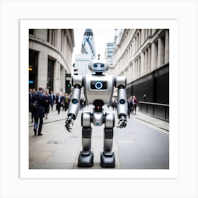 Robot In London 9 Art Print