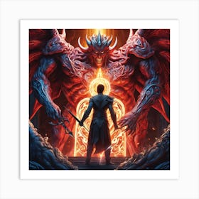 Demons And Dragons Art Print