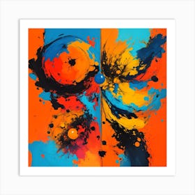 Dreamshaper V6 A Vibrant And Dynamic Abstract Painting Featuri 1 Art Print