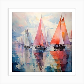 Sailing Dreams: Tapestry of Tranquility Art Print